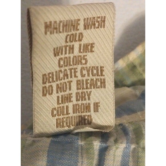 Vtg 90's Womens Seersucker Top Sz 3X Plaid Button Up Cottagecore Boho Soft Girl - Picture 10 of 10